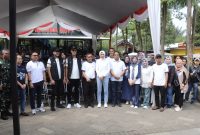 Wali Kota Sukabumi, H. Ayep Zaki, menghadiri peringatan Hari Buruh Internasional atau May Day yang berlangsung di salah satu wisata di Kabupaten Sukabumi, pada Kamis (1/5/2025). Foto: Istimewa.