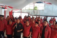 Foto bersama DPC PDI P Kota Sukabumi bersama Ketua DPD dan DPP serta kader partai.
