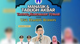 Flayer Manasik dan Tablig Akbar yang digelar oleh PT Taufiq Haromain Tobah Tour & Travel