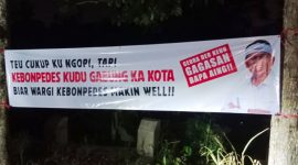 Salah satu spanduk yang tersebar di Dapil 4 Kabupaten Sukabumi.