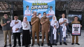 Wali Kota Sukabumi, Ayep Zaki, secara resmi meluncurkan program PKG untuk anak sekolah, pada Senin (4/8). Foto: Humas Pemkot Sukabumi.