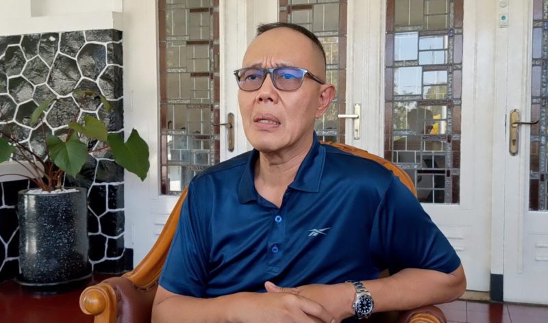 Wali Kota Sukabumi, Ayep Zaki, saat diwawancarai. Foto: Nuria Ariawan.
