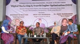 Iman Adinugraha dorong mahasiswa dan pelaku UMKM kuasai teknologi digital sebagai langkah strategis menuju Indonesia Emas 2045 melalui literasi dan inovasi.