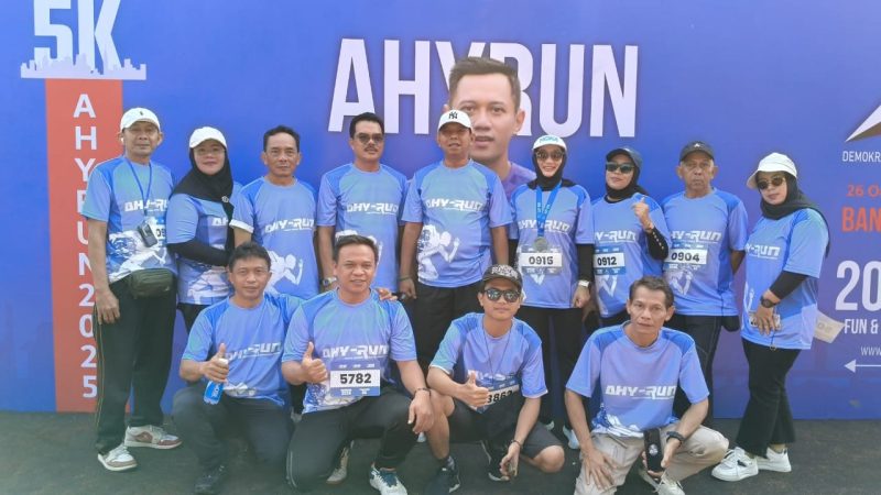 Anggota DPR RI dari Dapil IV Sukabumi, beserta jajarannya usai mengikuti AHY RUN 2025.
