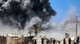 Gaza di Bombardir Israel. 
Foto: Istimewa 