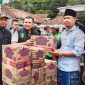 Ketua Komisi II DPRD Kabupaten Sukabumi, Hamzah Gurnita, meninjau lokasi banjir bandang di wilayah Kecamatan Cisolok, Kamis (30/10/2025). 
