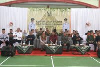 Bupati Sukabumi Asep Japar saat menghadiri kegiatan Sinergitas Kewilayahan Tahun 2025 yang digelar di GOR Surade, Selasa (25/11/2025)