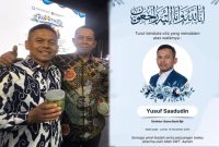 Anggota DPR RI Fraksi Demokrat, Iman Adinugraha saat bersama Almarhum  Yusuf Saadudin Dirut BJB. (Foto/ FB Iman Adinugraha).

