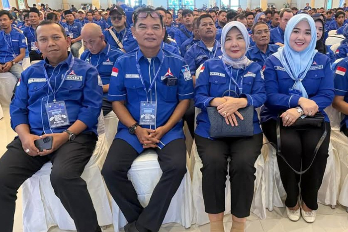 Kertua DPC Partai Demokrat Kabupaten Sukabumi, Iman Adinugraha bersama seluruh PAC mengikuti Jambore dan Dikpol yang digelar oleh DPD Demokrat Jabar di Cirebon. (Iman Adinugraha).