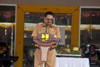 Bupati Sukabumi Asep Japar saat memberikan pidato. (Dok/ Kab Sukabumi).