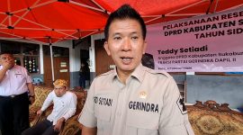 Anggota DPR RI dari fraksi Partai Gerindra, Kabupaten Sukabumi, Teddy Setiadi usai menggelar reses di Parungkuda.