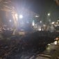 Proses perbaikan Jalan Gudang Kota Sukabumi yang dinilai berdampak signifikan terhadap aktivitas ekonomi warga. Foto: Boy