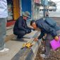 Inspektorat Kota Sukabumi saat melakukan pengecekkan proyek perbaikan Jalan Gudang, Rabu (22/4). Foto: Boy