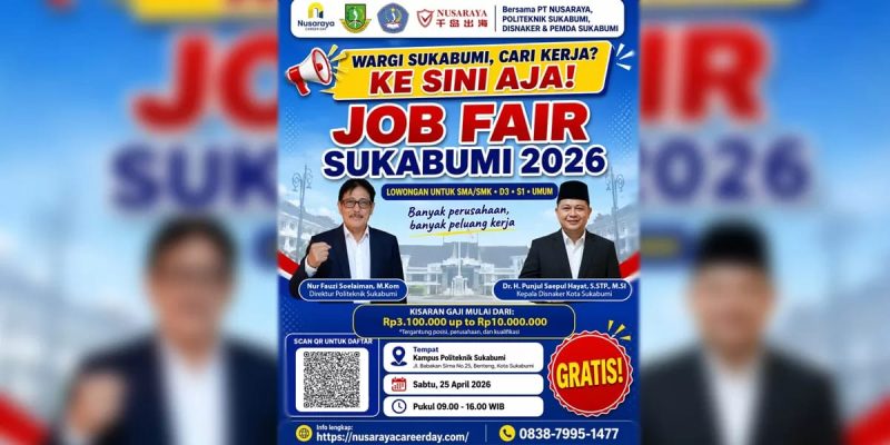 Leaflets Job Fair Sukabumi 2026. Foto: Istimewa