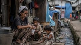 Ilustrasi kemiskinan. Foto: AI