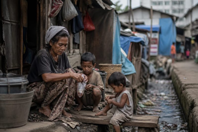 Ilustrasi kemiskinan. Foto: AI