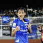 Selebrasi permain Persib, Beckham Putra usai mencetak gol saat melawan Bhayangkara FC di Stadion Sumpah Pemuda, Bandar Lampung, Kamis (30/4). Foto: Dok. Persib