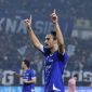 Selebrasi striker Persib Bandung, Andrew Jung, saat menghadapi Persik Kediri di Stadion Gelora Bandung lautan Api (GBLA), pada Senin (9/3). Foto: Dok. Persib