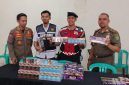 Hasil operasi gabungan peredaran batang rokok ilegal yang disita petugas di sejumlah titik di Kota Sukabumi, Senin (25/5). (Foto: Istimewa)