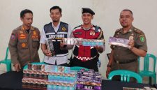 Hasil operasi gabungan peredaran batang rokok ilegal yang disita petugas di sejumlah titik di Kota Sukabumi, Senin (25/5). (Foto: Istimewa)