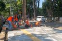 DPUTR Kota Sukabumi melalui Bidang Bina Marga mengklaim progres pengerjaan revitalisasi pedestrian Jalan Bhayangkara sudah mencapai 8,83 persen. (Foto: Nuria Ariawan)