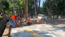 DPUTR Kota Sukabumi melalui Bidang Bina Marga mengklaim progres pengerjaan revitalisasi pedestrian Jalan Bhayangkara sudah mencapai 8,83 persen. (Foto: Nuria Ariawan)
