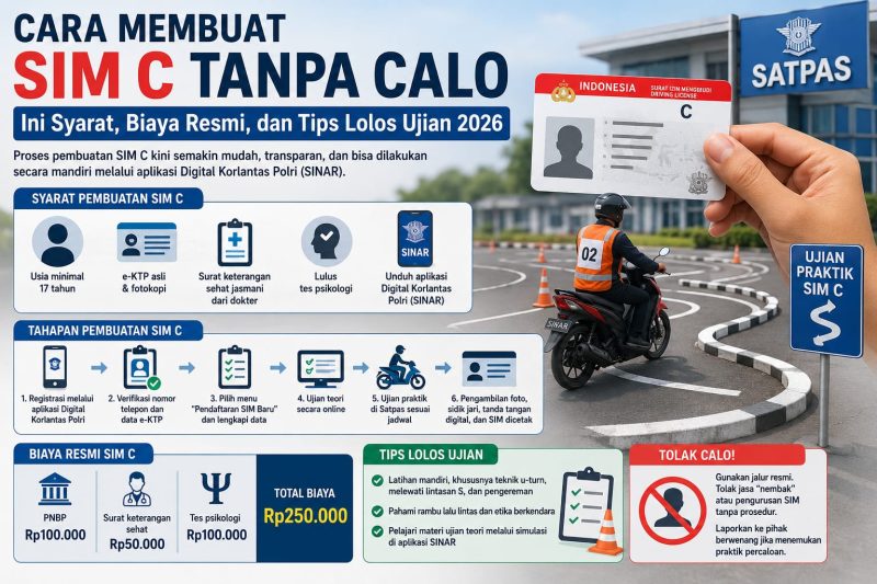 Ilustrasi pembuatan SIM C. (Foto: Istimewa)