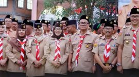 Kepala Dinkes Kota Sukabumi, Ida Halimah, menghadiri pelantikan pengurus baru Pramuka Kota Sukabumi yang berlangsung di Kompleks Pendidikan Praditya Adighuna Globa School, Rabu (15/7). (Foto: Istimewa)