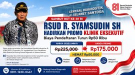 UOBK RSUD R. Syamsudin, S.H. menghadirkan promo khusus pendaftaran Klinik Eksekutif dalam rangka menyemarakkan peringatan HUT ke-81 Kemerdekaan Republik Indonesia. (Foto: Ilustrasi)