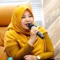 Kepala Dinkes Kota Sukabumi, Ida Halimah, saat memberikan sambutan dalam kunjungan kerja Komisi III DPRD dengan agenda rapat kerja yang digelar di Ruang Pertemuan Bawah Dinkes, Senin (3/8). (Foto: Istimewa)