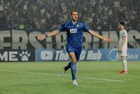 Balsa Sekulic usai mencetak gol di Stadion Si Jalak Harupat, Rabu (28/10). (Foto: Istimewa)